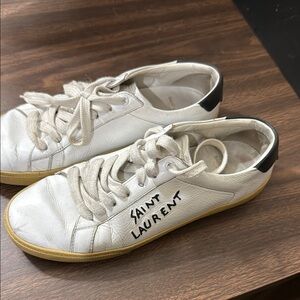 Saint Laurent White and Black Sneakers with Vintage Appeal